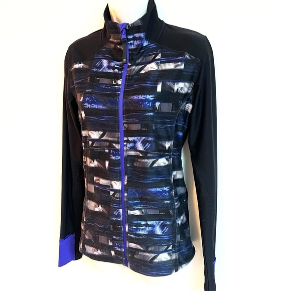 MPG Sport Shell Purple Black Gray Full Zip Casual Athletic Jacket Small - Picture 11 of 17